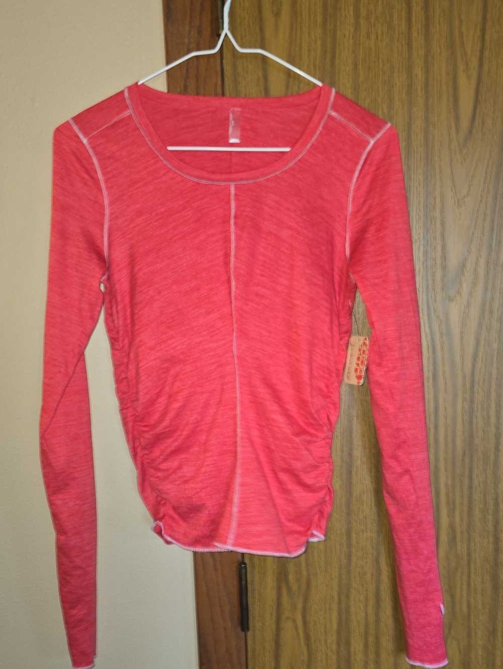 FP Movement by Free People Heathered Coral Long Sleeve Top